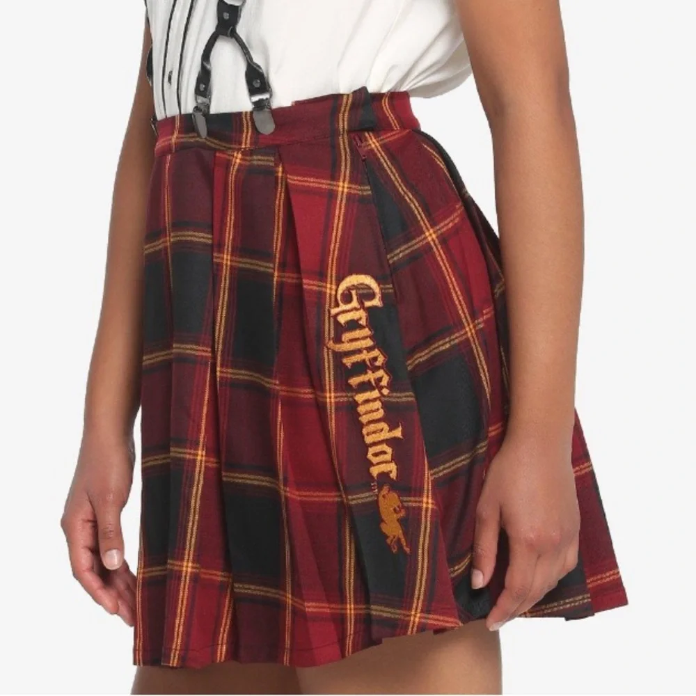 Hot Topic Harry Potter Gryffindor Pleated Suspender Skirt‎ Cosplay